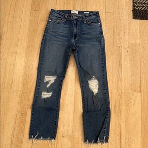 Women's Distressed Blue Jeans